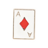 Ace of Clubs/Diamonds Poker Cards Collar Pin