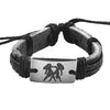 Zodiac Sign Leather Bracelet