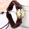 Zodiac Sign Constellation Leather Bracelet