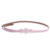 Metal Flowers Buckle Leather Belt
