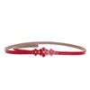 Metal Flowers Buckle Leather Belt