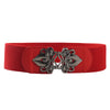 Inverted Flowers Metal Buckle Belt