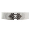 Inverted Flowers Metal Buckle Belt
