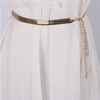 Fish Skin Pattern Metal Gold Chain Belt