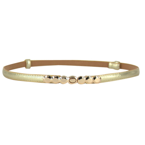 Connected Coins Metal Buckle Waist Belt