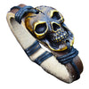 Skull Head Leather Bracelet