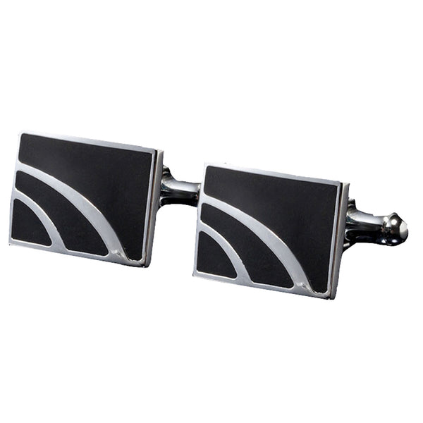 Two Curves Rectangle Cufflinks