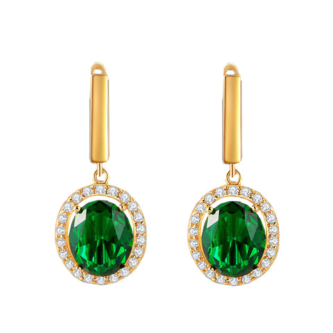 Hanging Emerald Princess Earrings