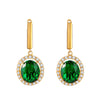 Hanging Emerald Princess Earrings