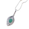 Stone Feather Pendant Chain
