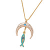 Moon & Fish Pendant Chain