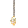 Crystal in Leaf Pendant Chain