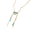 Long Rivet Charm Tassel Necklace