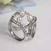 Imitation Pearl Scarf Holder Ring