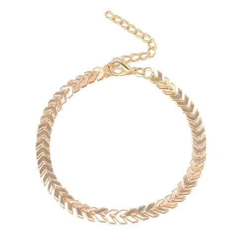 Metal Arrows Sequence Chain Anklet