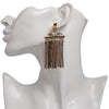 Two Arrow Chain Tassel Earrings