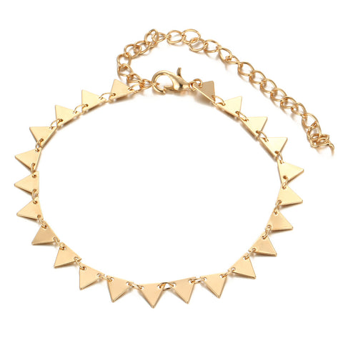 Metal Triangular Anklet