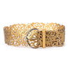 Floral Laser-Cut Wide Adjustable Belt
