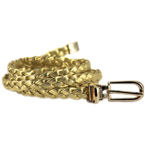 Weaved Braided Skinny Waist Belt
