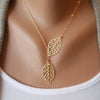 Connected Leaves Pendant Chain