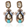 Oval Swirls Royal Earrings