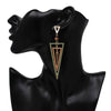 Overlapping Triangles Drop Earrings