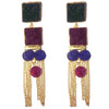 Geometric Druzzy Tassel Danglers