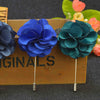 Green & Orange Floral Layers Lapel Pin