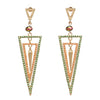 Overlapping Triangles Drop Earrings