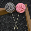 Blue & Grey Velvet Flower Lapel Pin