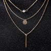 Layered Chain Bar Necklace