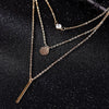 Layered Chain Bar Necklace