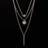 Layered Chain Bar Necklace
