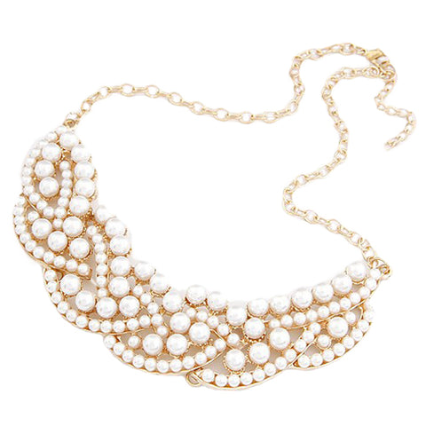 Pearl Leaves Necklace