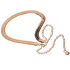 Fish Skin Pattern Metal Gold Chain Belt
