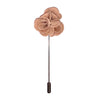 Beige Three Flower Lapel Pin