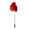 Red Three Flower Lapel Pin