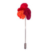 Red Three Flower Lapel Pin