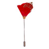 Red Metal Leaf Vintage Lapel Pin
