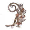 Vintage Embellished Leaf Brooch