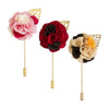 Maroon Multiple Flowers Lapel Pin