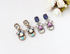 Oval Swirls Royal Earrings