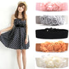 Double Rose Flower Elastic Waist Belt