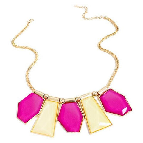 Geometric Drops Necklace