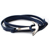 Metal Anchor Leather Wristband