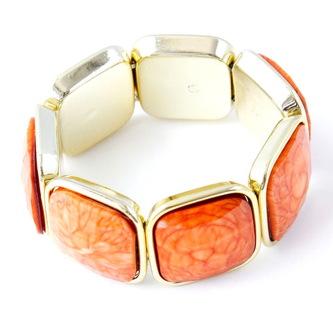 Touching Squares Bangle Bracelet
