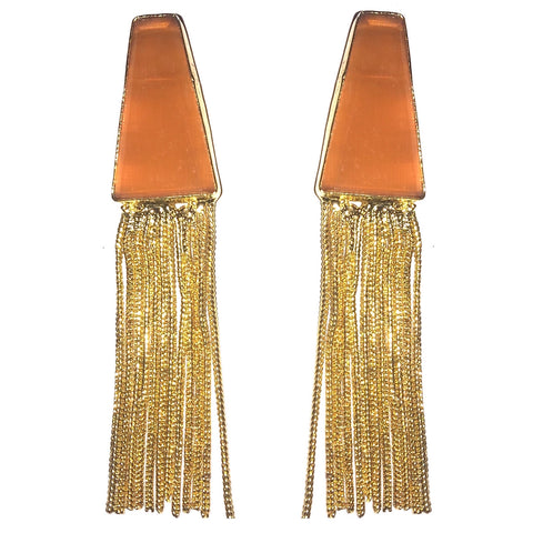 Deep Triangle Tassel Danglers