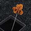 Orange Three Flower Lapel Pin