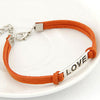 LOVE Charm Leather Wrist-Chain