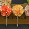 Green & Orange Floral Layers Lapel Pin